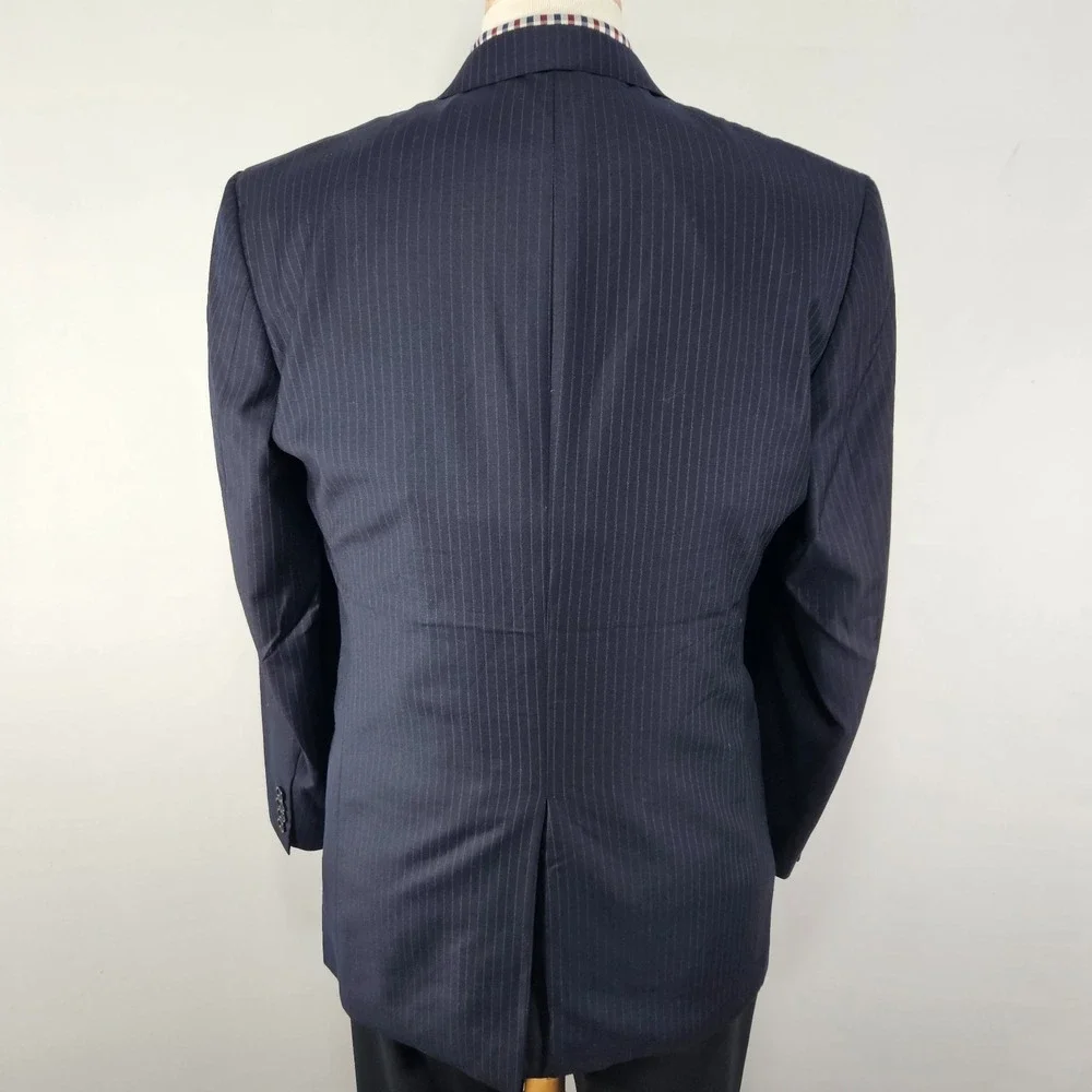 Daniel Cremieux Men's Sport Coat Blazer Super 160s Navy Striped Loro Piana 40R